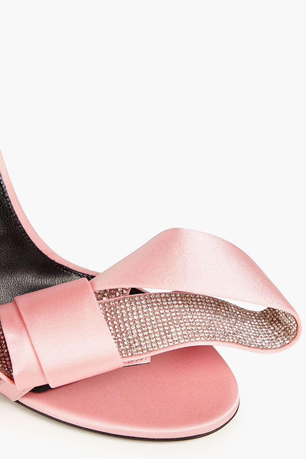 AREA X SERGIO ROSSI Embellished satin sandals