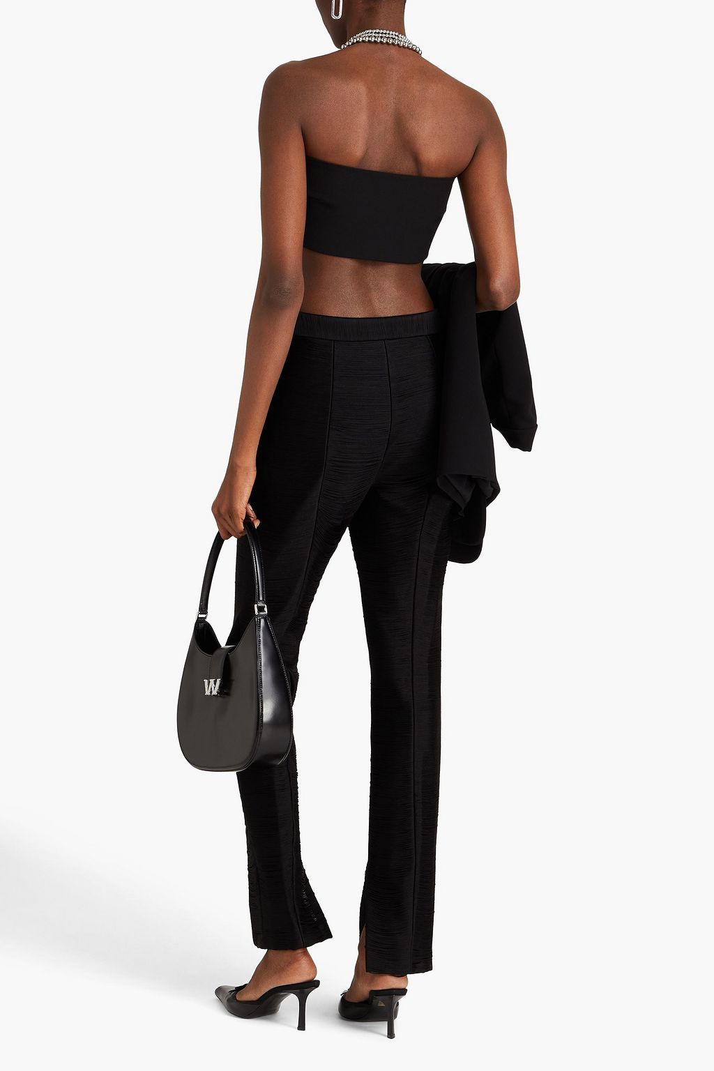 ALEXANDER WANG 프린지 장식 메쉬 레깅스