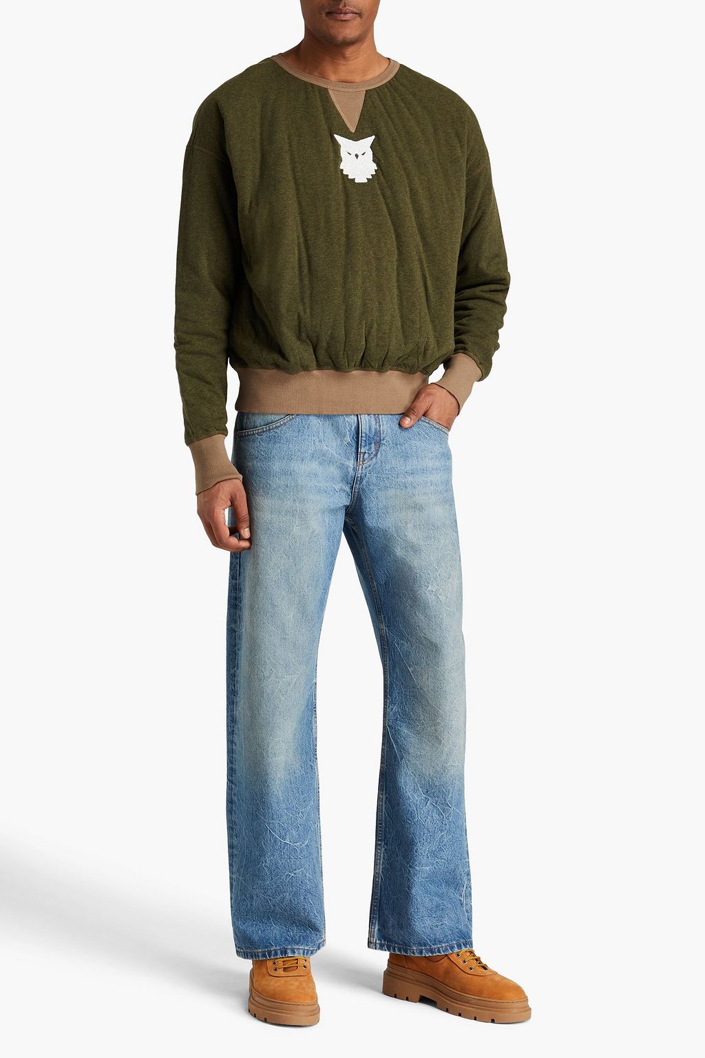 MAISON MARGIELA Printed cotton-jersey sweatshirt