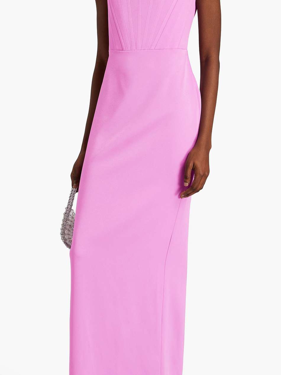 satin-crepe gown