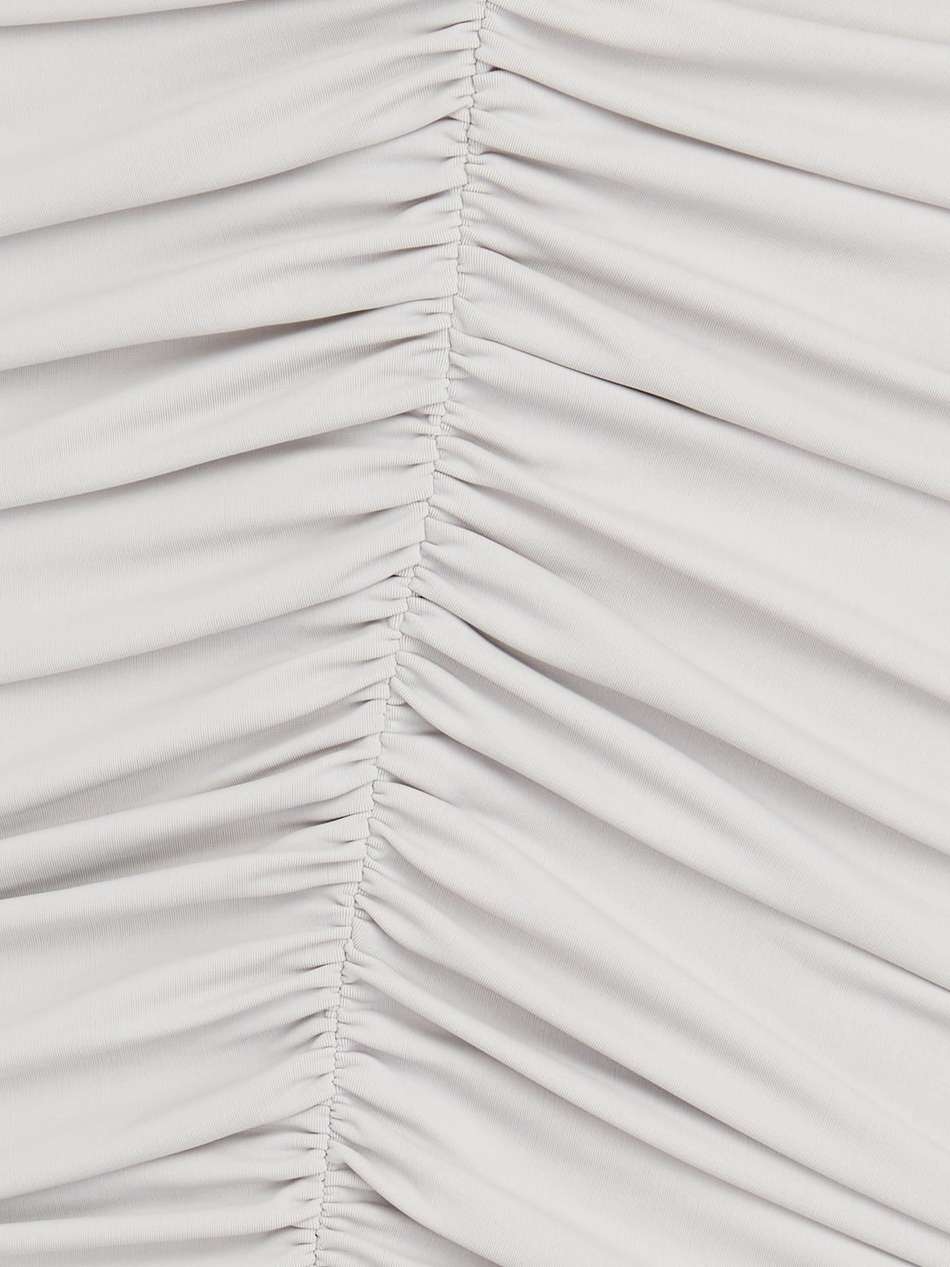 ruched stretch-jersey midi dress