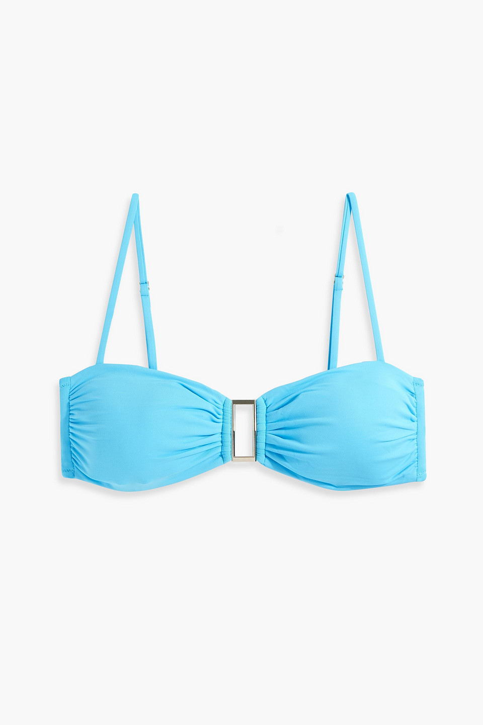 Shop Melissa Odabash Spain Embellished Bikini Top In Turquoise