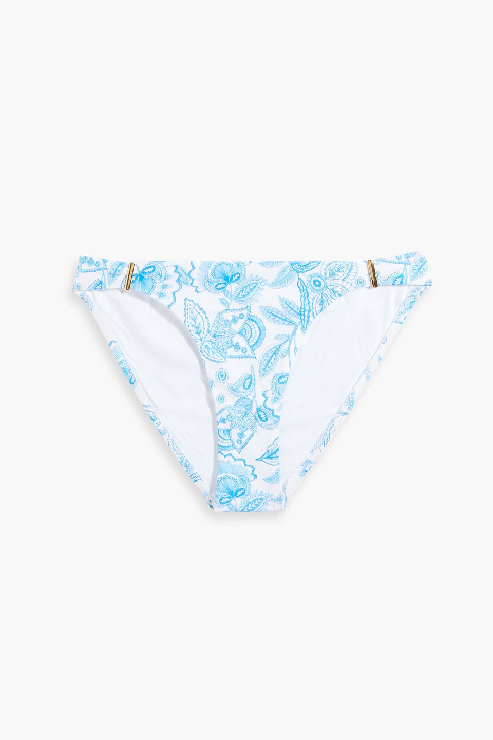 Melissa Odabash Martinique Printed Low-rise Bikini Briefs In Azure