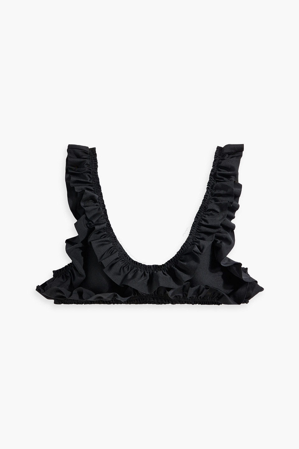 Alexander Wang Ruffled-detail Bikini Top In Black