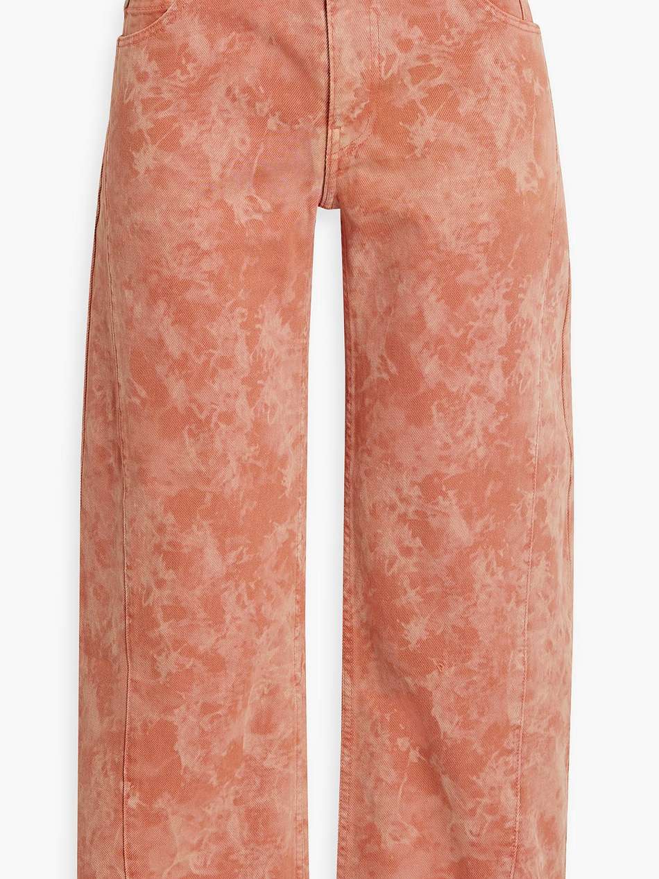 thea cropped acid-wash high-rise straight-leg jeans