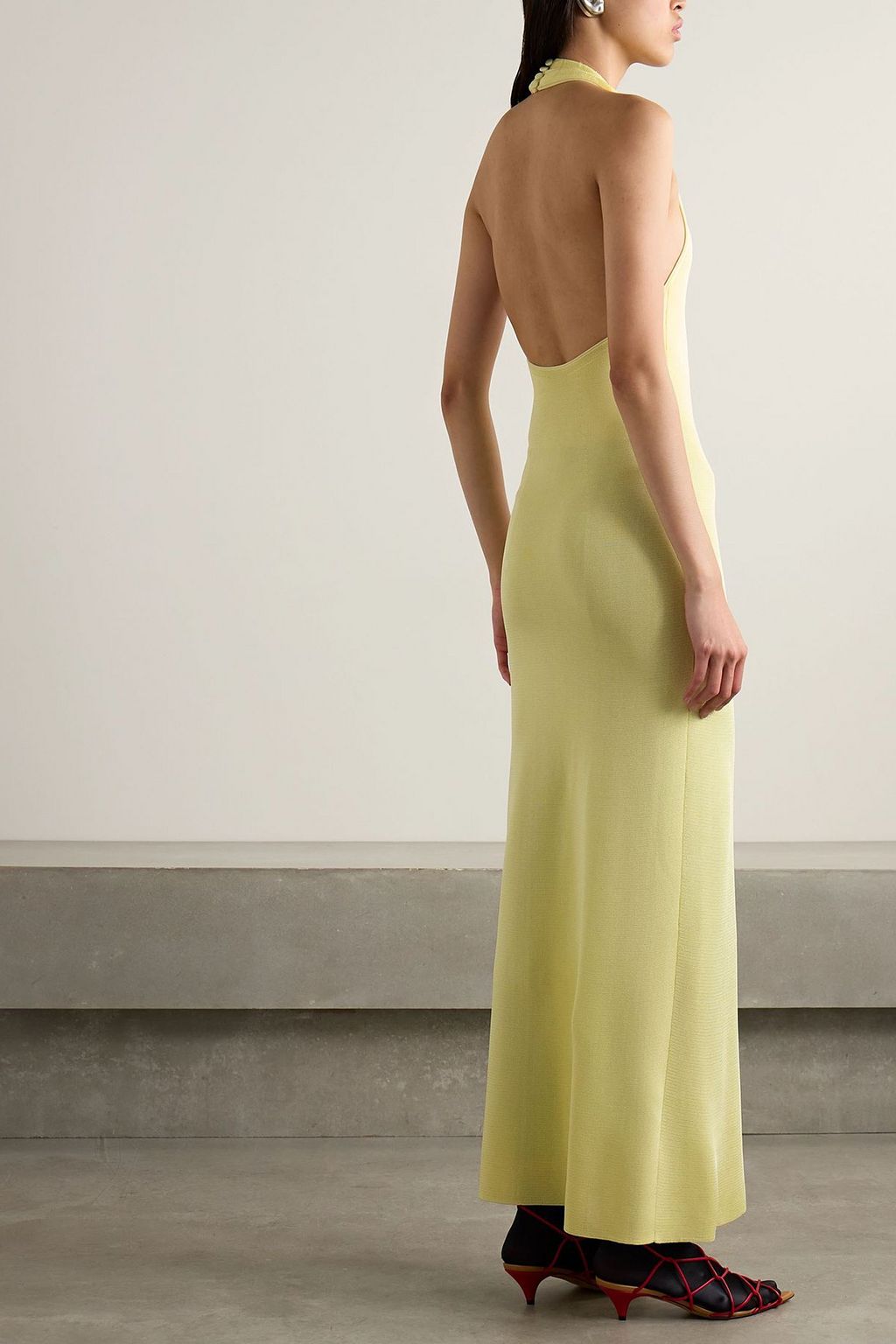 KHAITE Coraline jersey halterneck maxi dress | THE OUTNET KHAITE Coraline jersey halterneck maxi dress | THE OUTNET