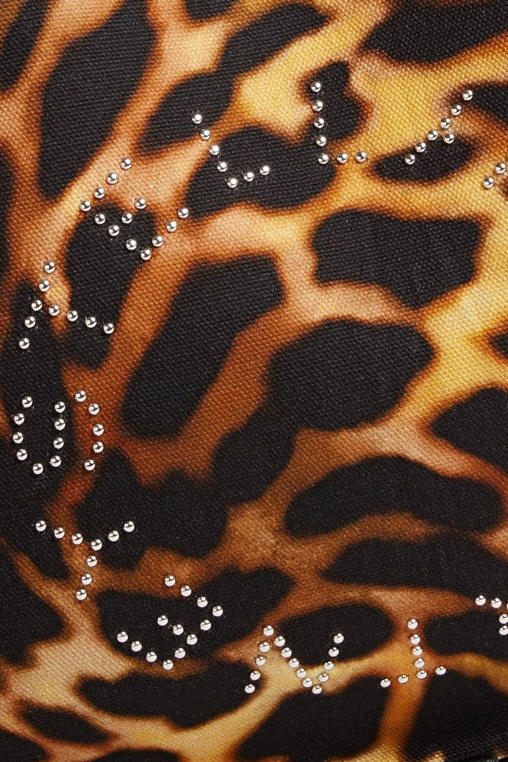 STELLA MCCARTNEY Studded leopard-print canvas tote