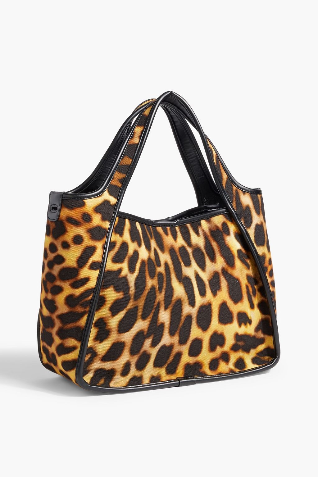 STELLA MCCARTNEY Studded leopard-print canvas tote