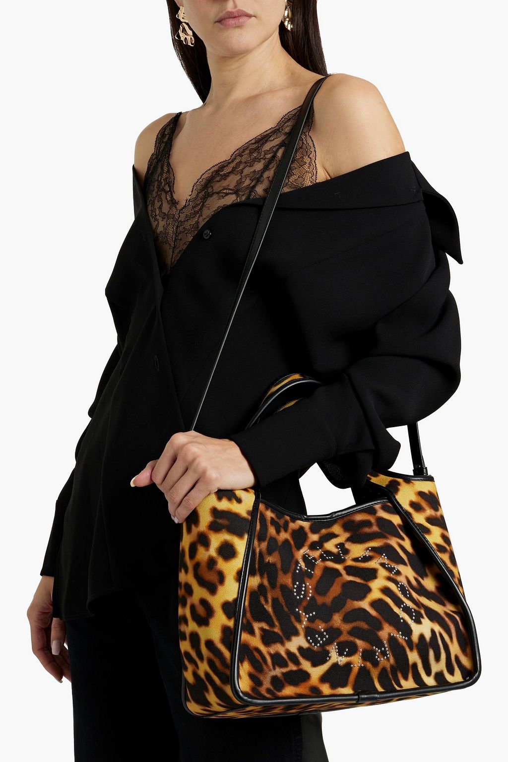 Stella mccartney leopard print bag deals