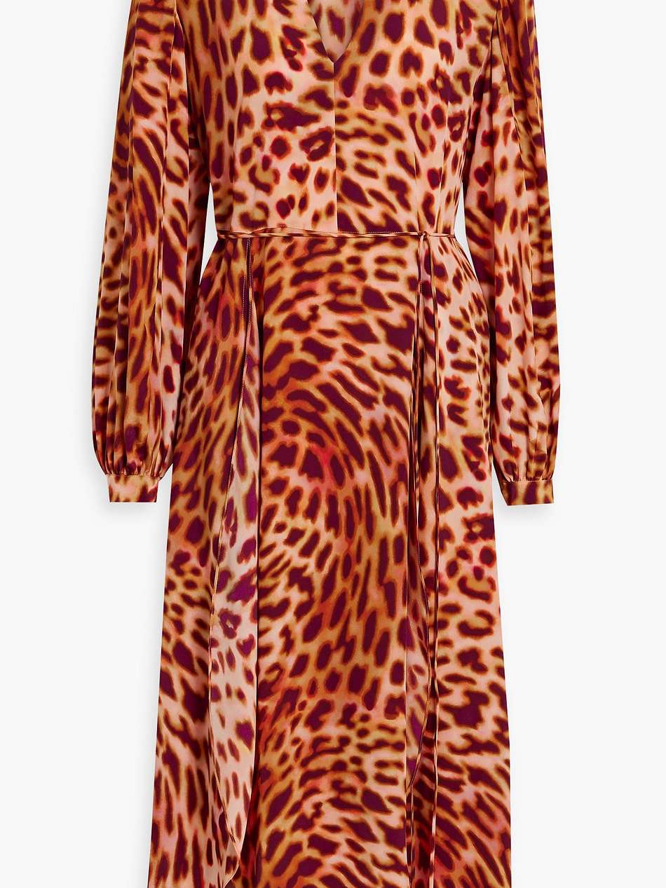 leopard-print silk-chiffon midi dress