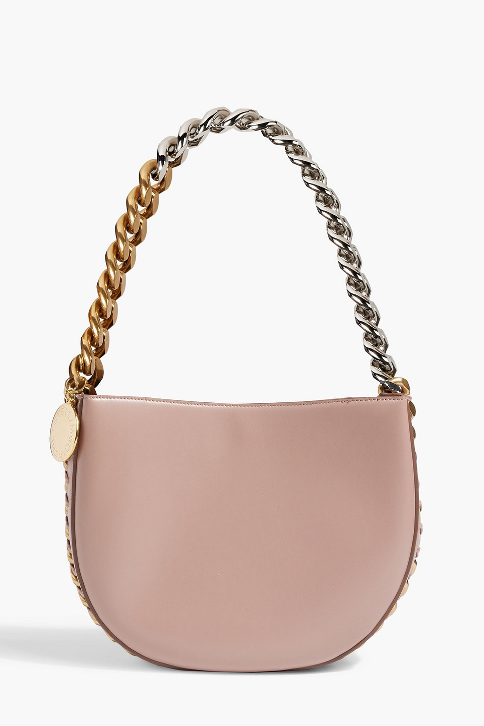 Frayme chain-embellished faux leather shoulder bag