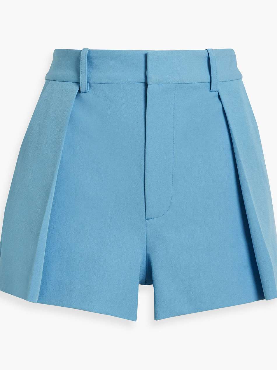 gary pleated stretch-crepe shorts
