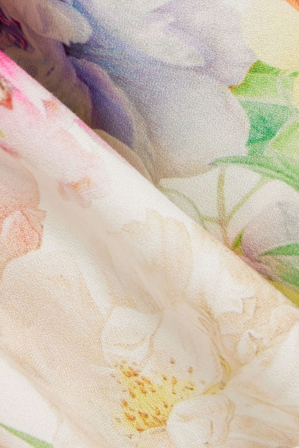 ALICE + OLIVIA بلاي سوت ’’ماريسكا’’ مصنوع من ساتان كريب ومزين بطبعة الأزهار وبكشاكش