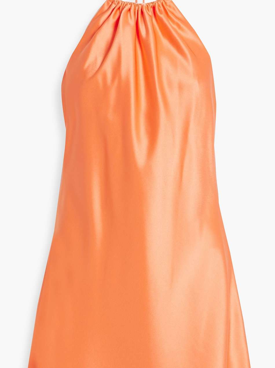 zumi satin halterneck mini dress