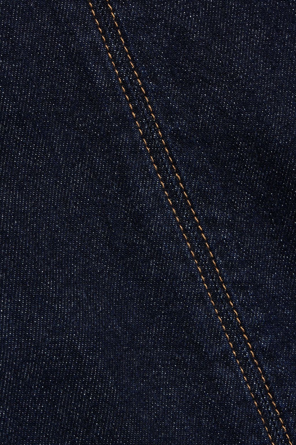 ALICE + OLIVIA JEANS فستان طويل ’’ناتاشا غوديت’’ مصنوع من الدنيم بحواف واسعة