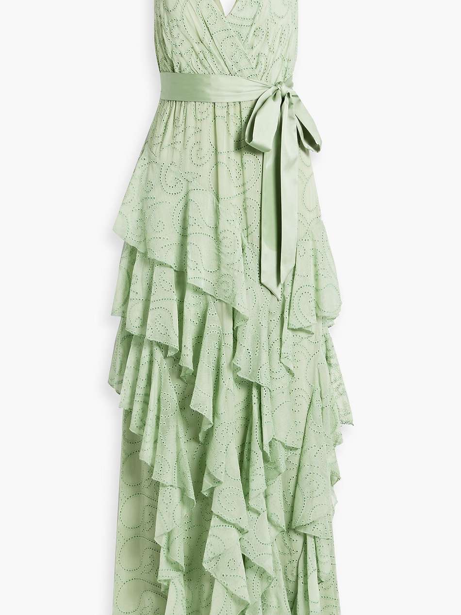 emelia ruffled broderie anglaise maxi dress