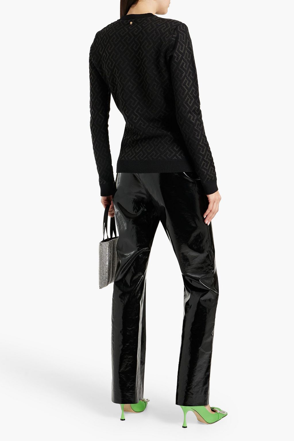 VERSACE Wool-blend jacquard sweater