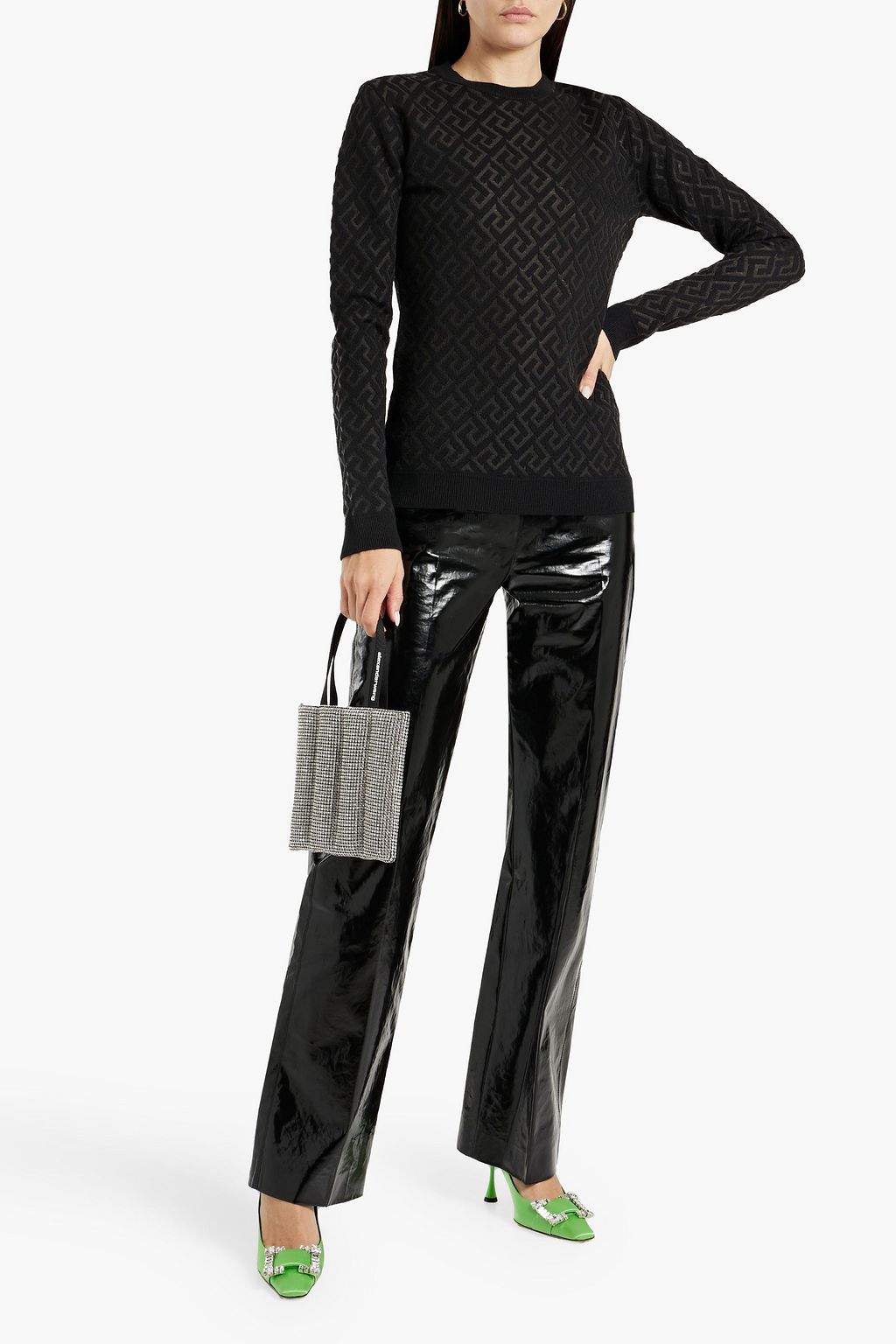 VERSACE Wool-blend jacquard sweater