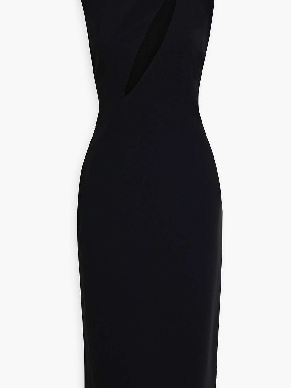 cutout crepe midi dress