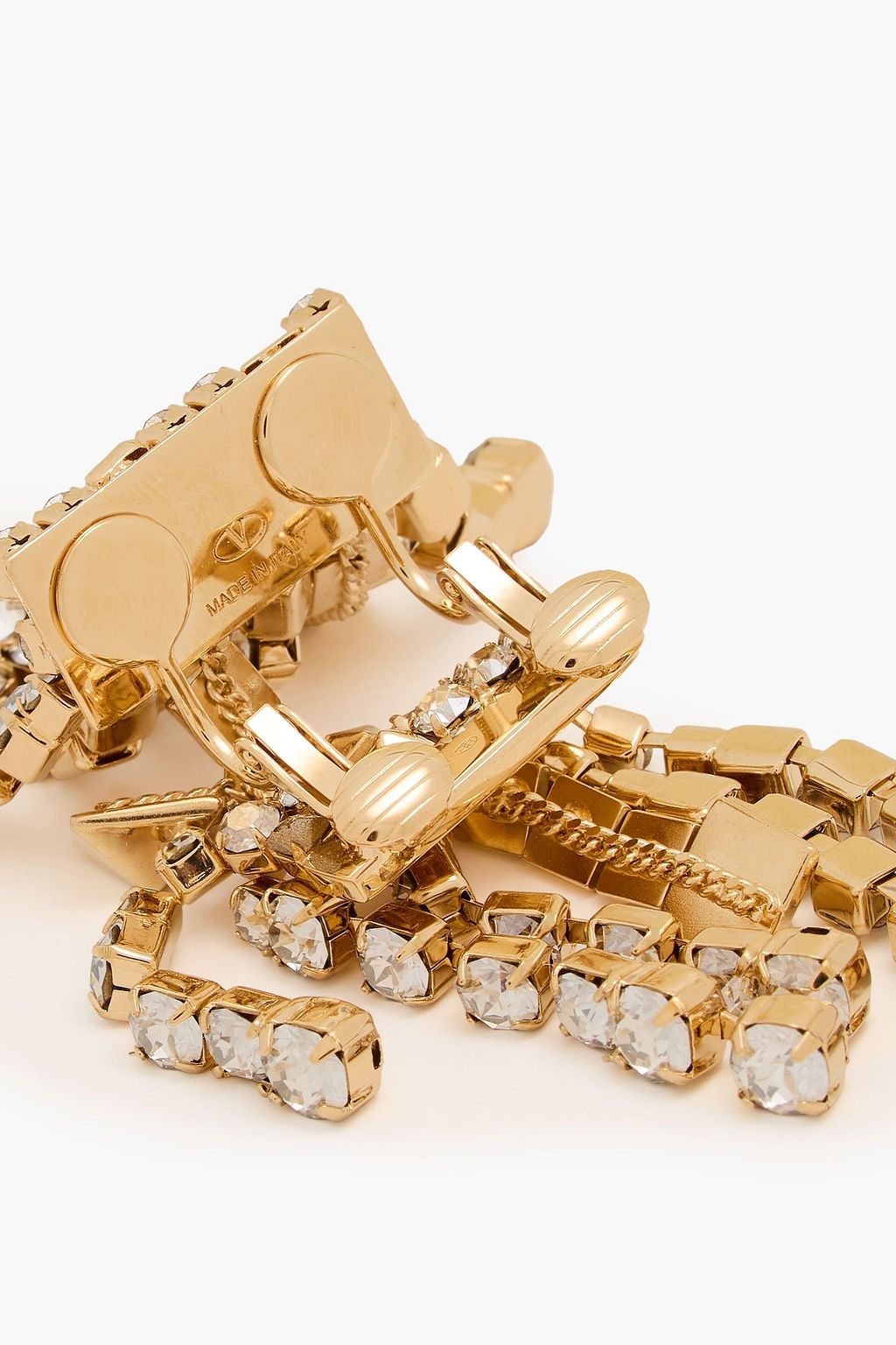 VALENTINO GARAVANI Gold-tone crystal earrings