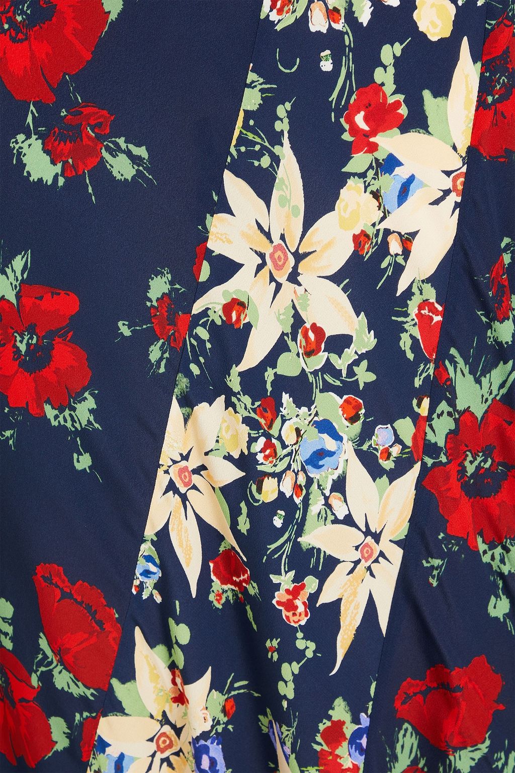 RIXO Hudson floral-print crepe de chine midi skirt