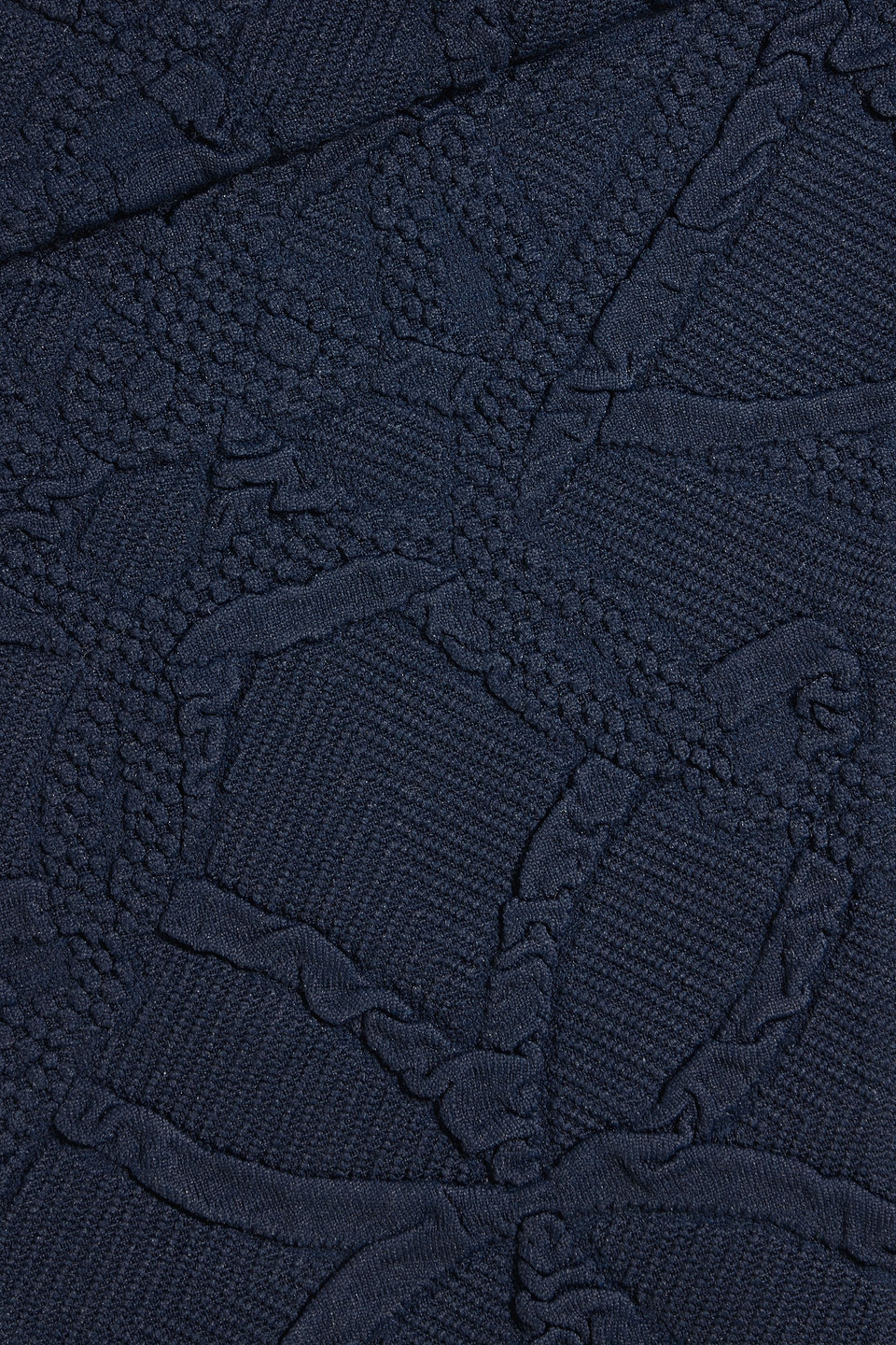Agua By Agua Bendita Lluvia La Fania Marino Cloqué High-rise Bikini Briefs In Navy