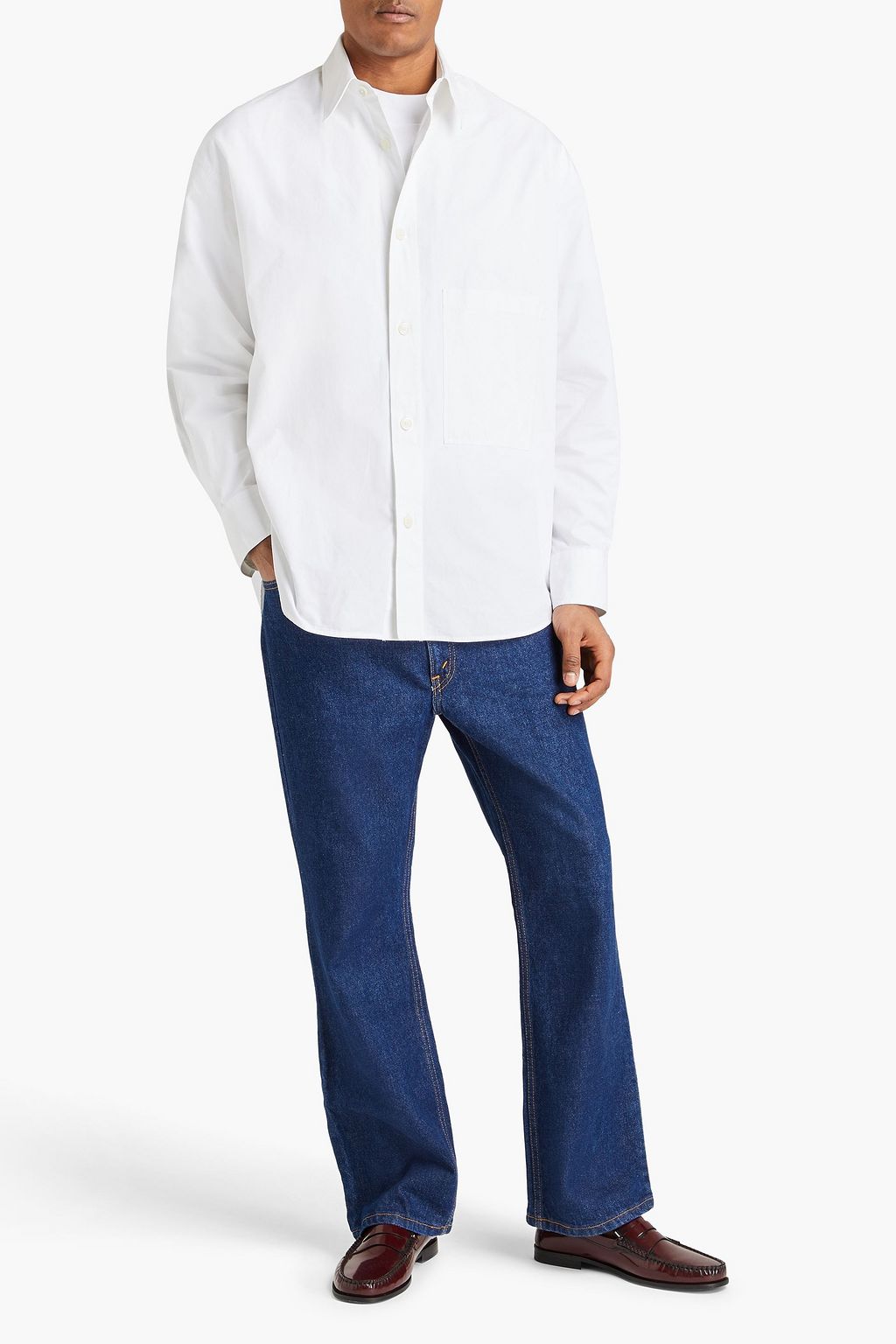 VALENTINO GARAVANI Oversized cotton-poplin shirt
