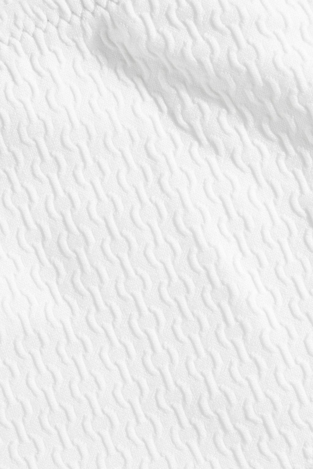 MELISSA ODABASH Alba stretch-seersucker low-rise bikini briefs