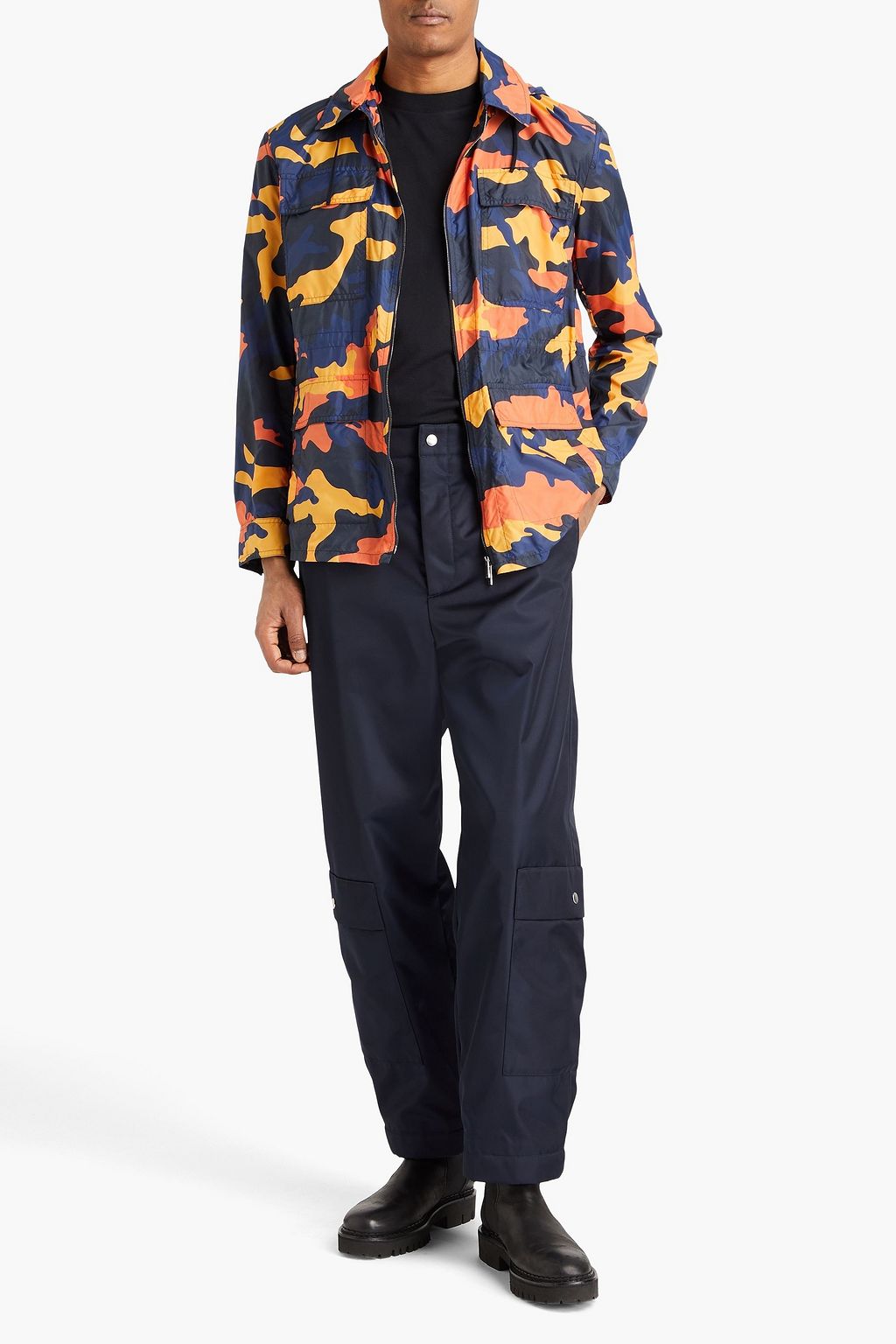 VALENTINO GARAVANI Camouflage-print shell hooded jacket