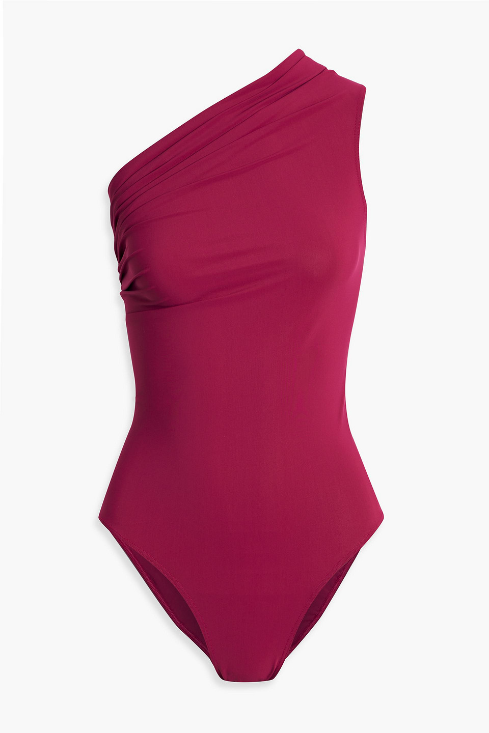 Rick Owens Athena One-shoulder Swimsuit In Magenta