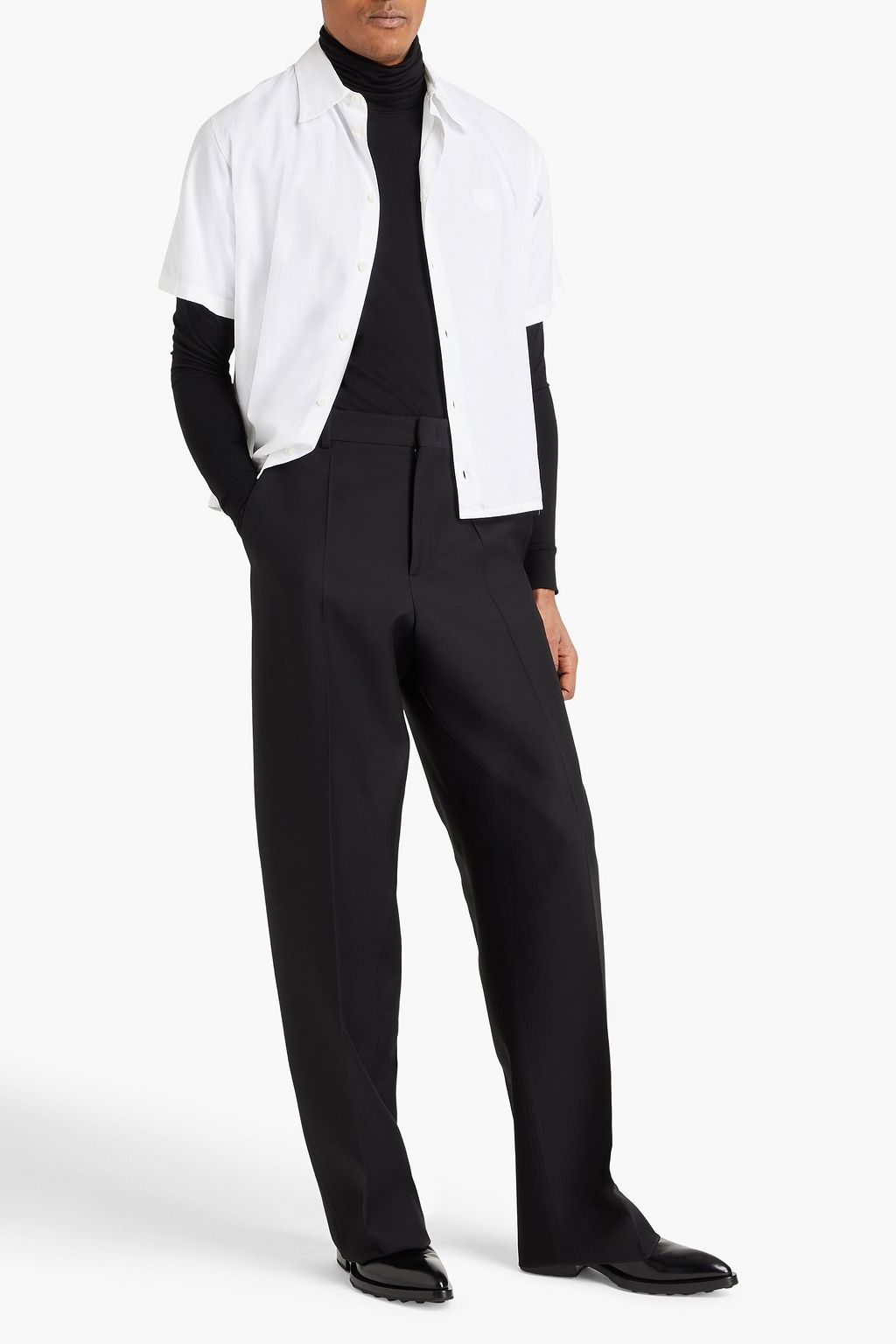 VALENTINO GARAVANI Hose aus Twill aus einer Woll-Seidenmischung