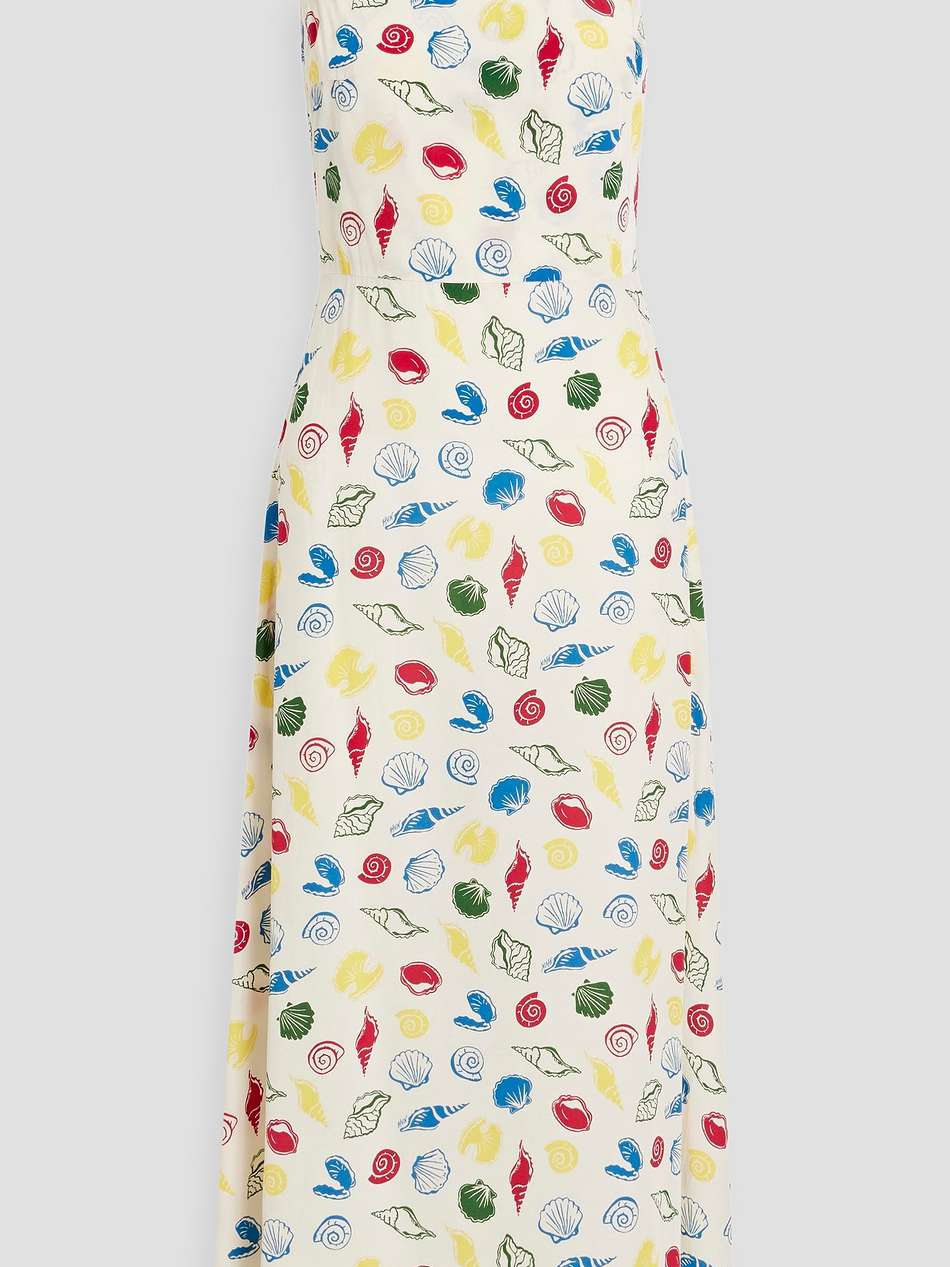 elena one-shoulder floral-print crepe maxi dress