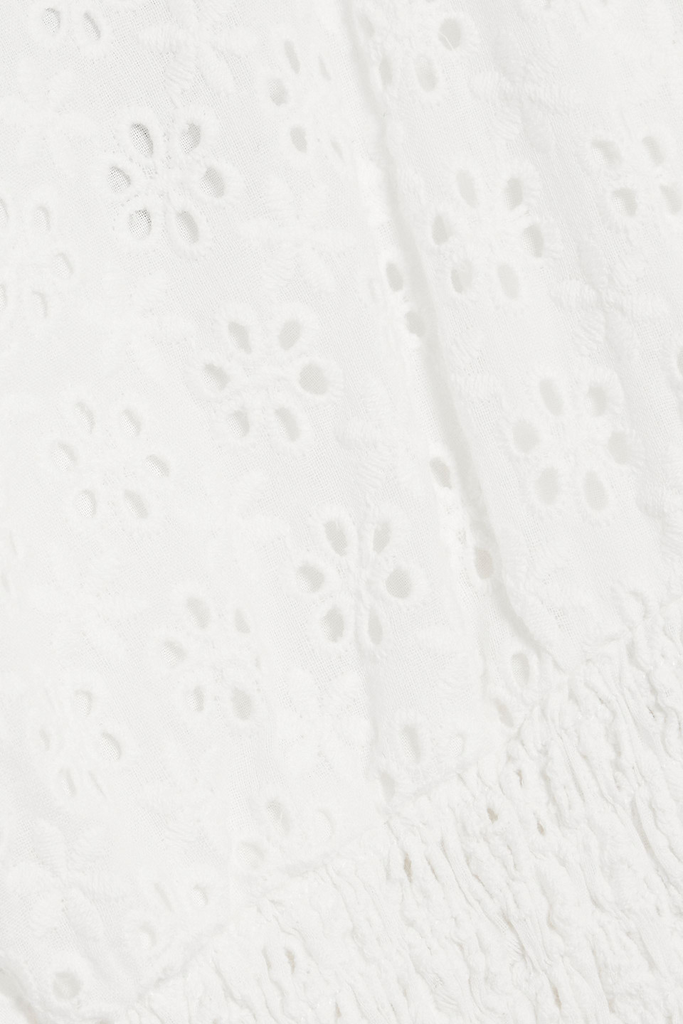 HVN HOLLAND BRODERIE ANGLAISE COTTON MIDI DRESS