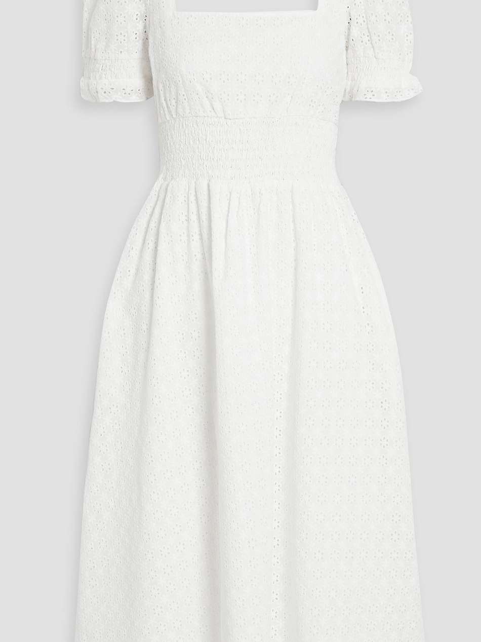 holland broderie anglaise cotton midi dress