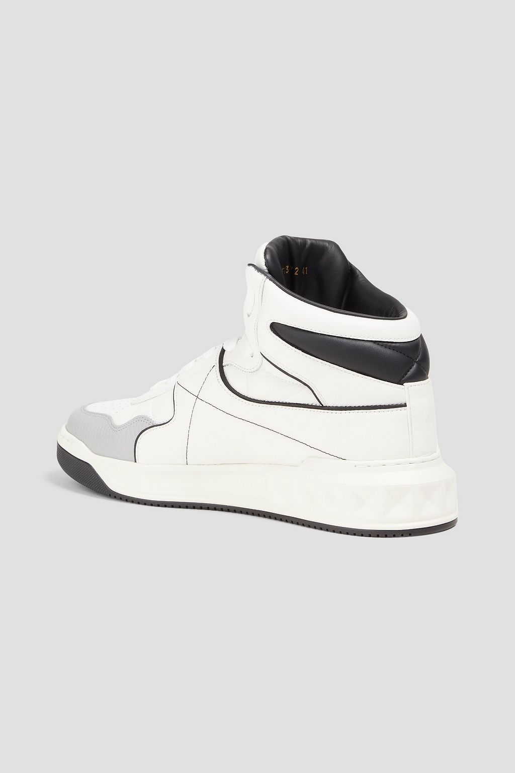 VALENTINO GARAVANI Rockstud High-Top-Sneakers aus Kunstleder mit Print