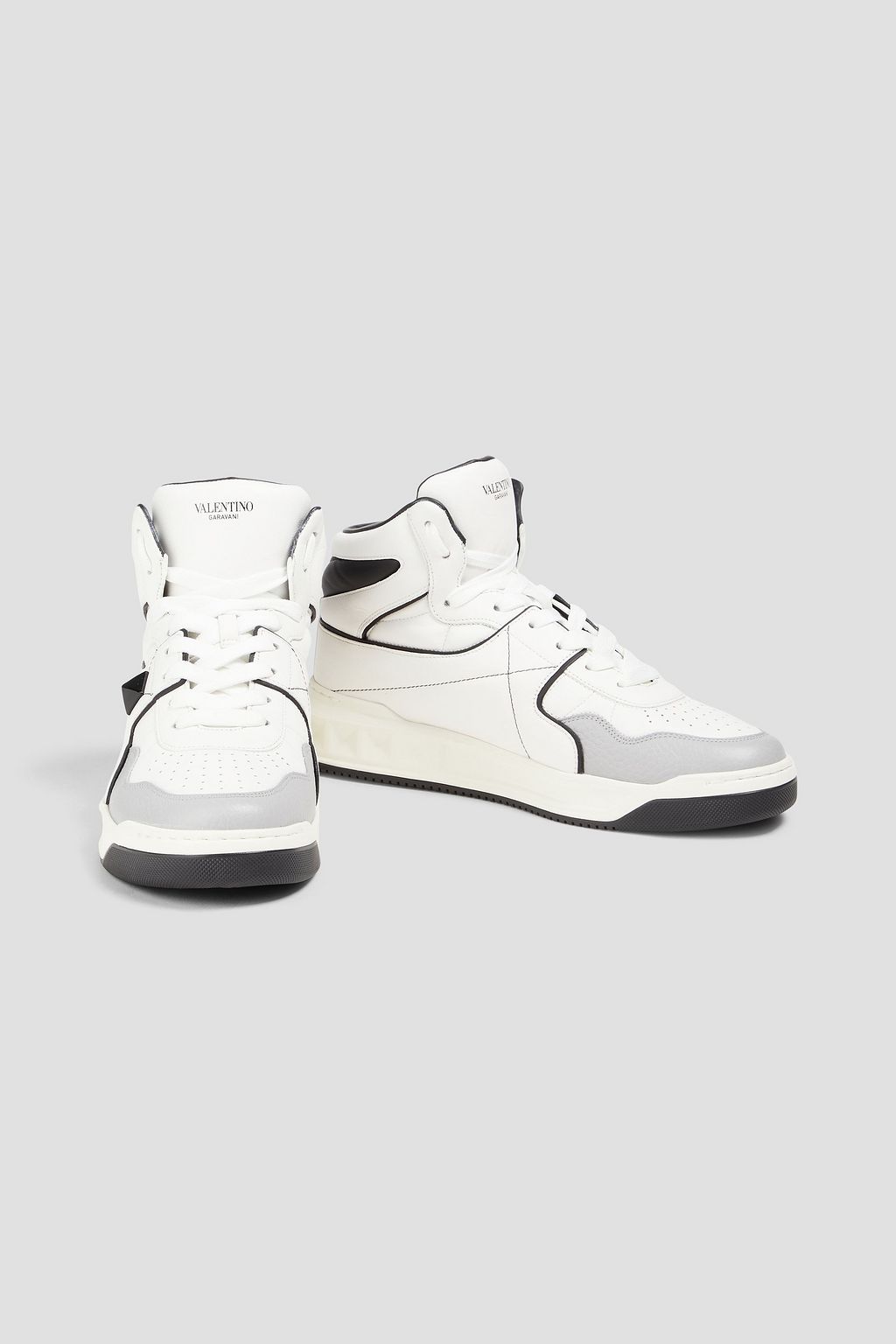 VALENTINO GARAVANI Rockstud High-Top-Sneakers aus Kunstleder mit Print
