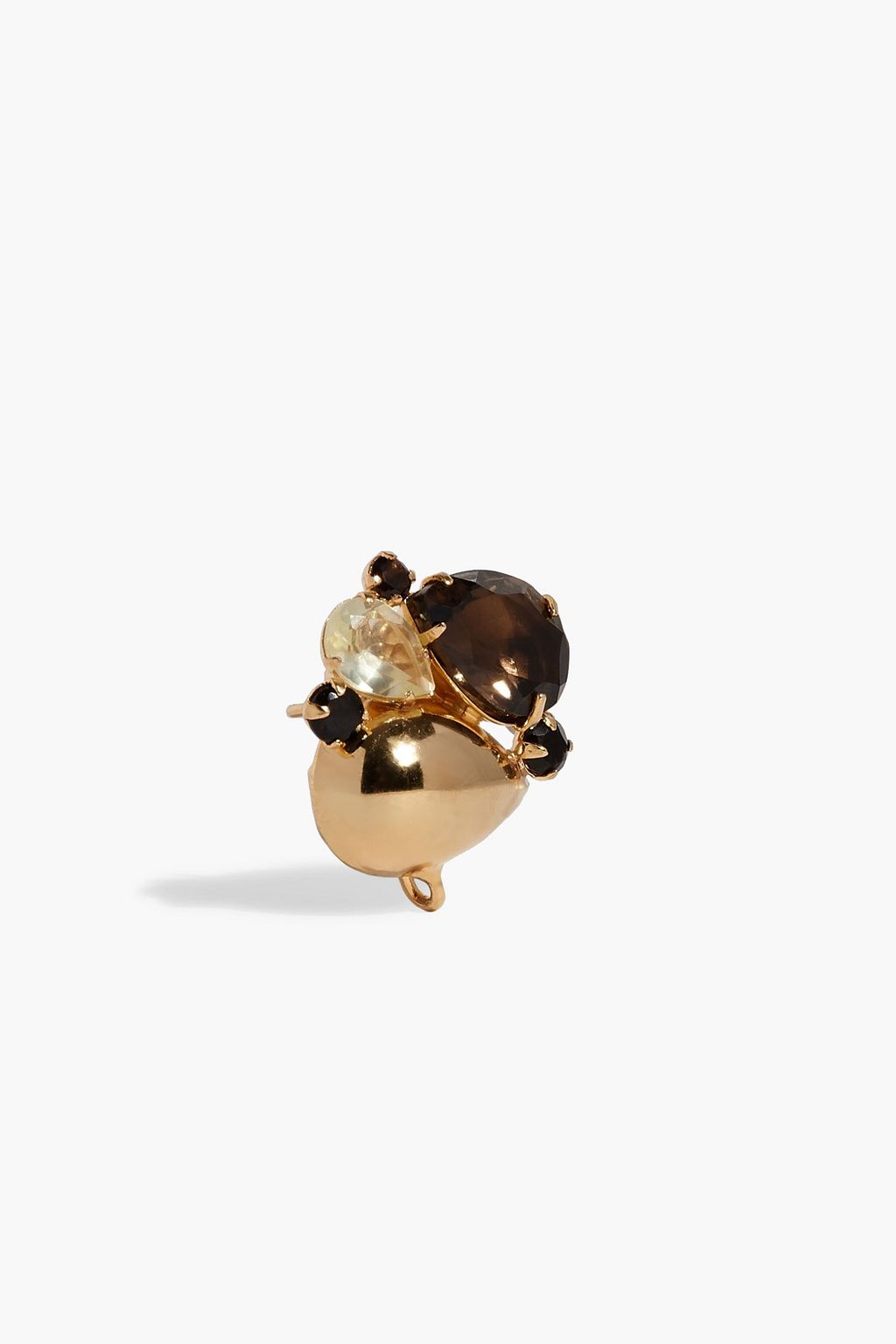 BOUNKIT Gold-tone, laboradite and quartz earrings