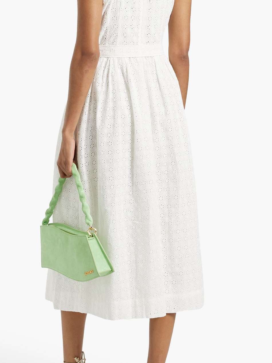 allegra broderie anglaise cotton midi dress