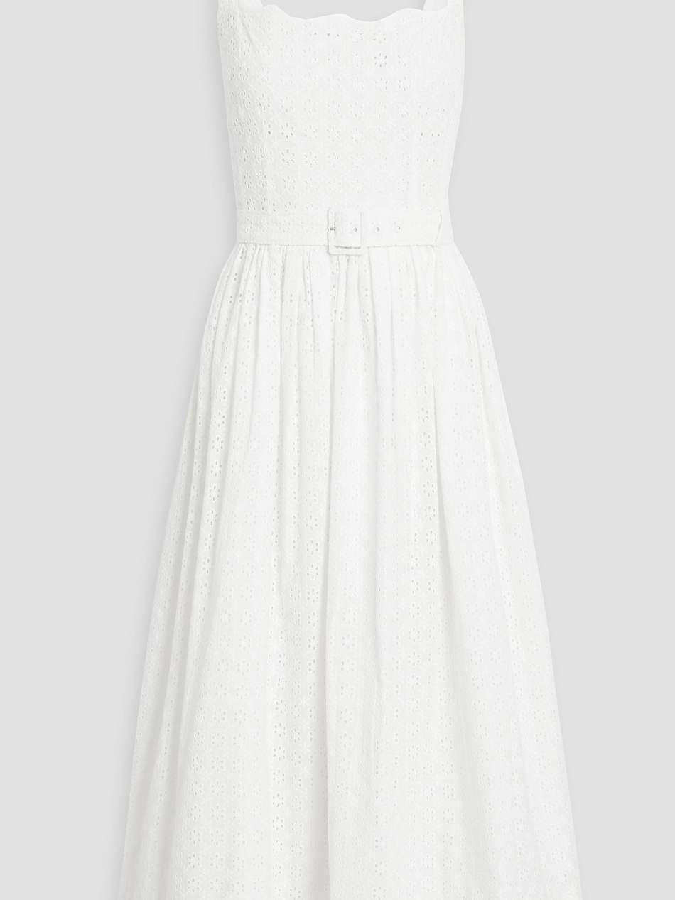 allegra broderie anglaise cotton midi dress