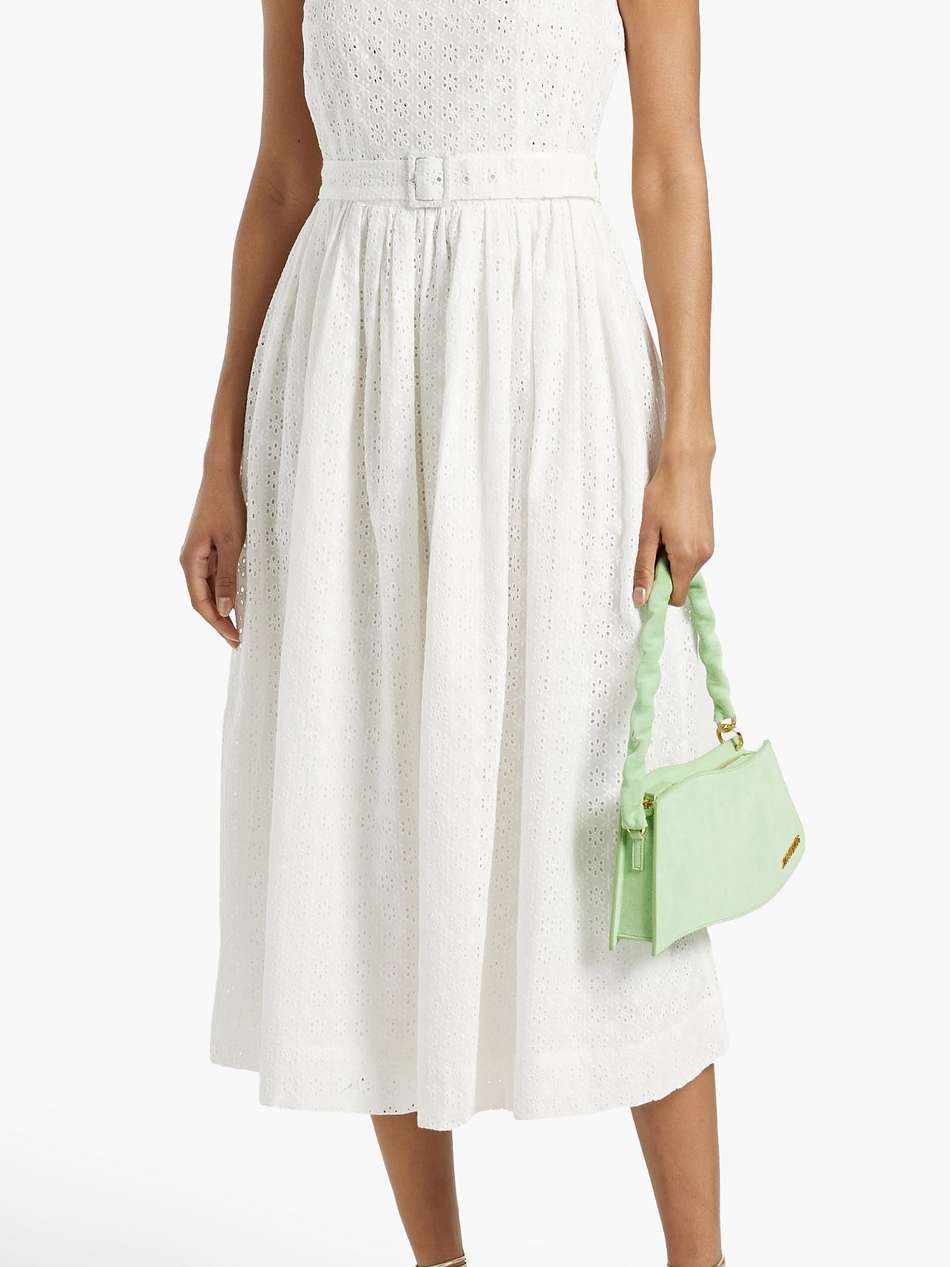 allegra broderie anglaise cotton midi dress