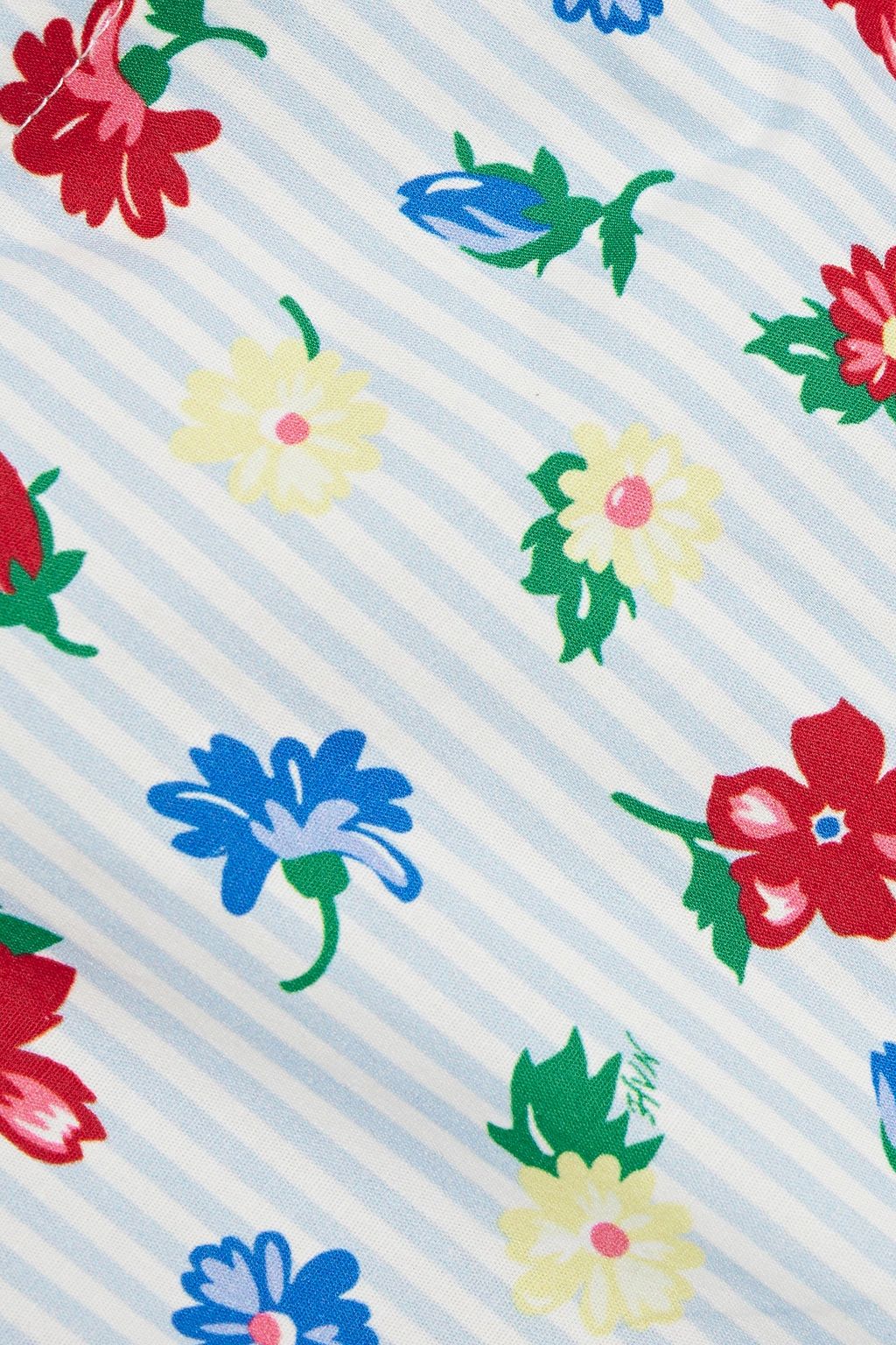 HVN Nadia printed cotton-blend poplin dress