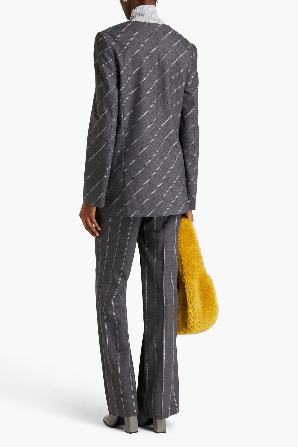 STELLA MCCARTNEY Metallic striped wool-blend blazer
