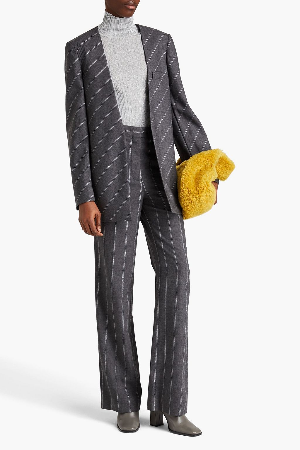 STELLA MCCARTNEY Metallic striped wool-blend blazer