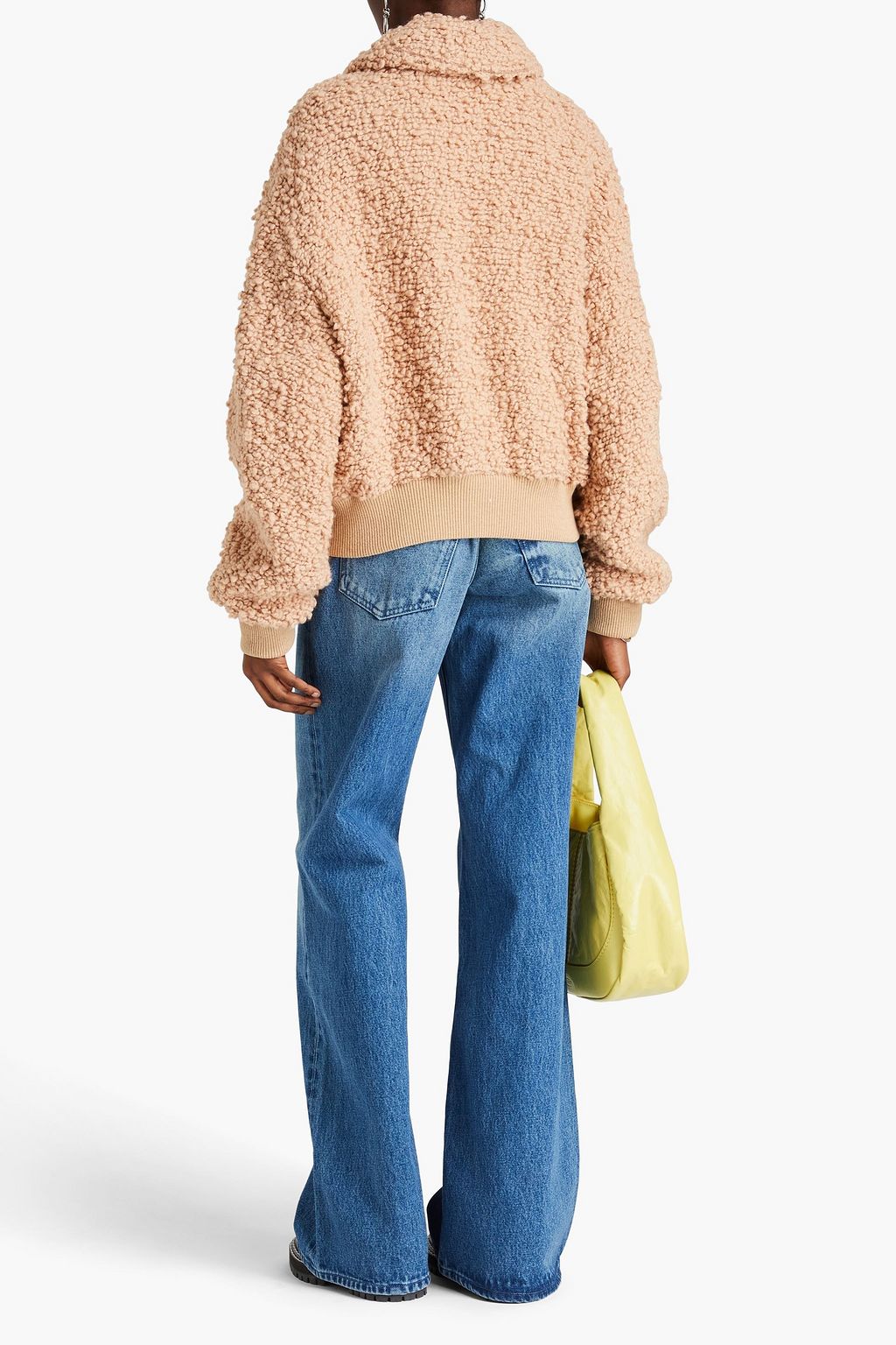 STELLA MCCARTNEY Bouclé-knit wool-blend bomber jacket