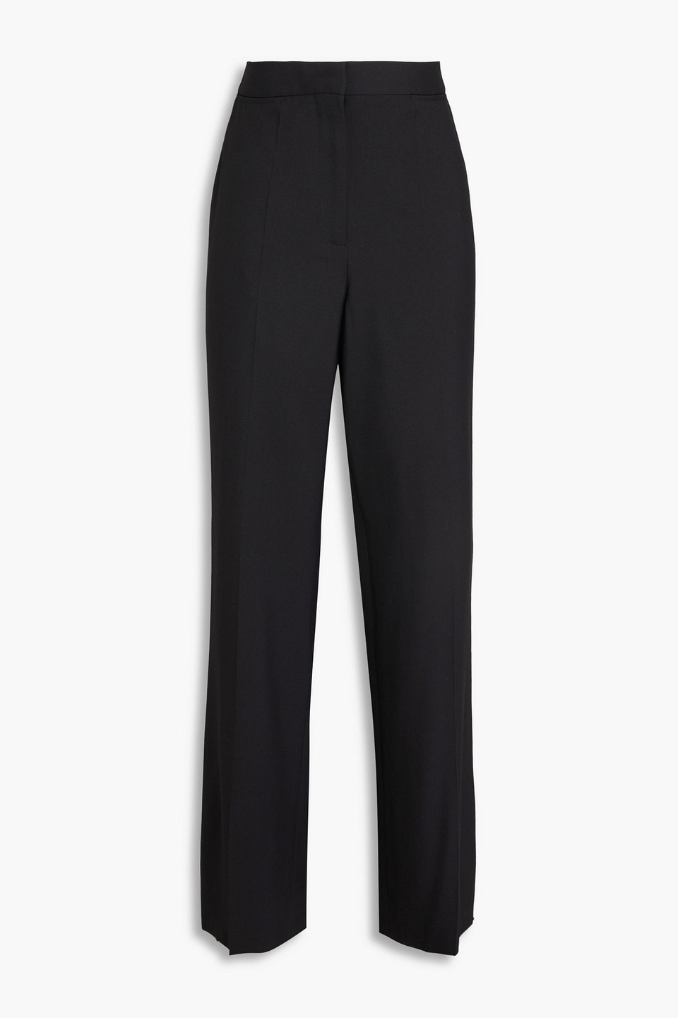 Stella Mccartney Cropped Straight Leg Wool Trousers In Black