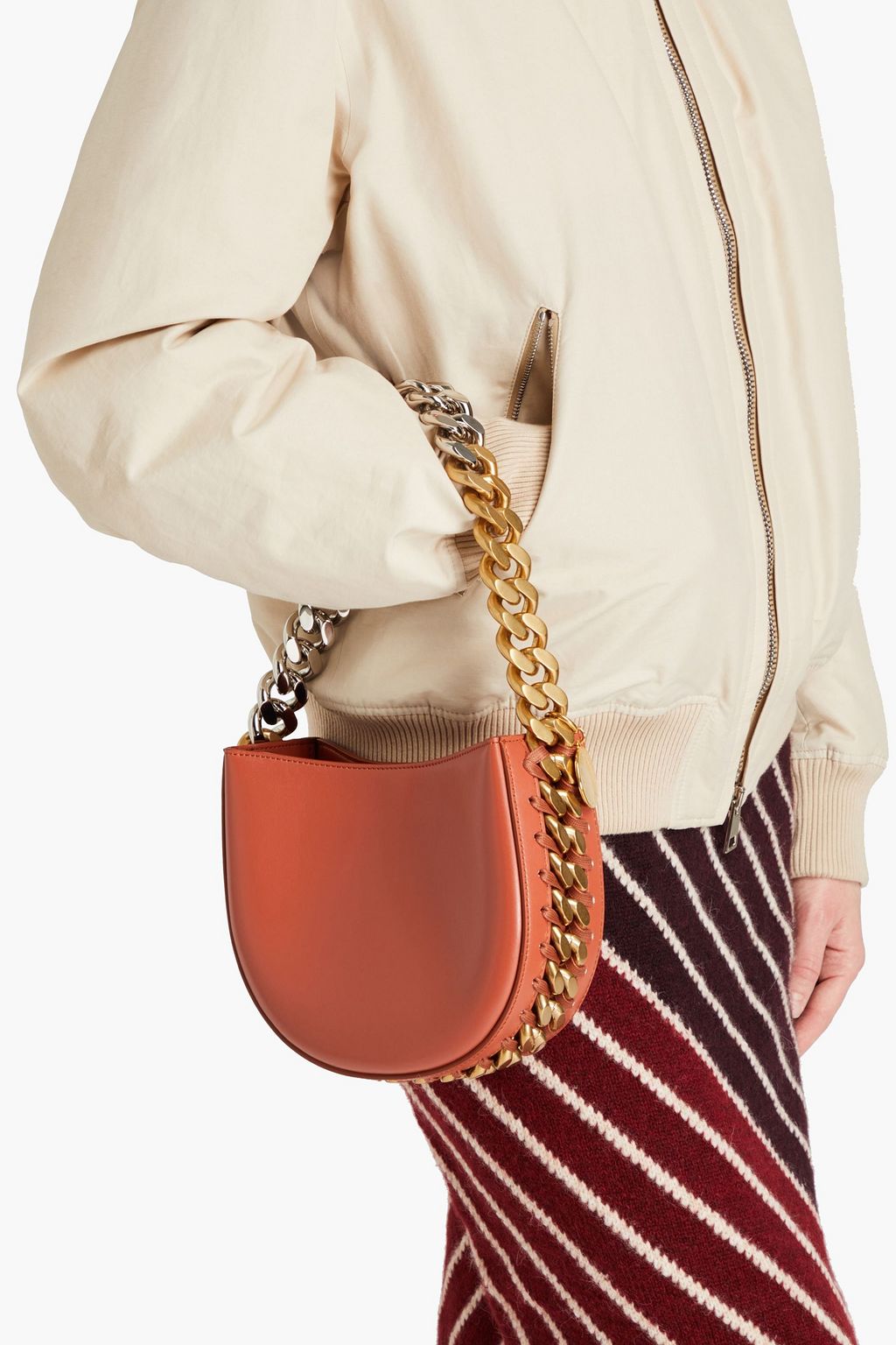 STELLA MCCARTNEY Frayme medium faux leather shoulder bag