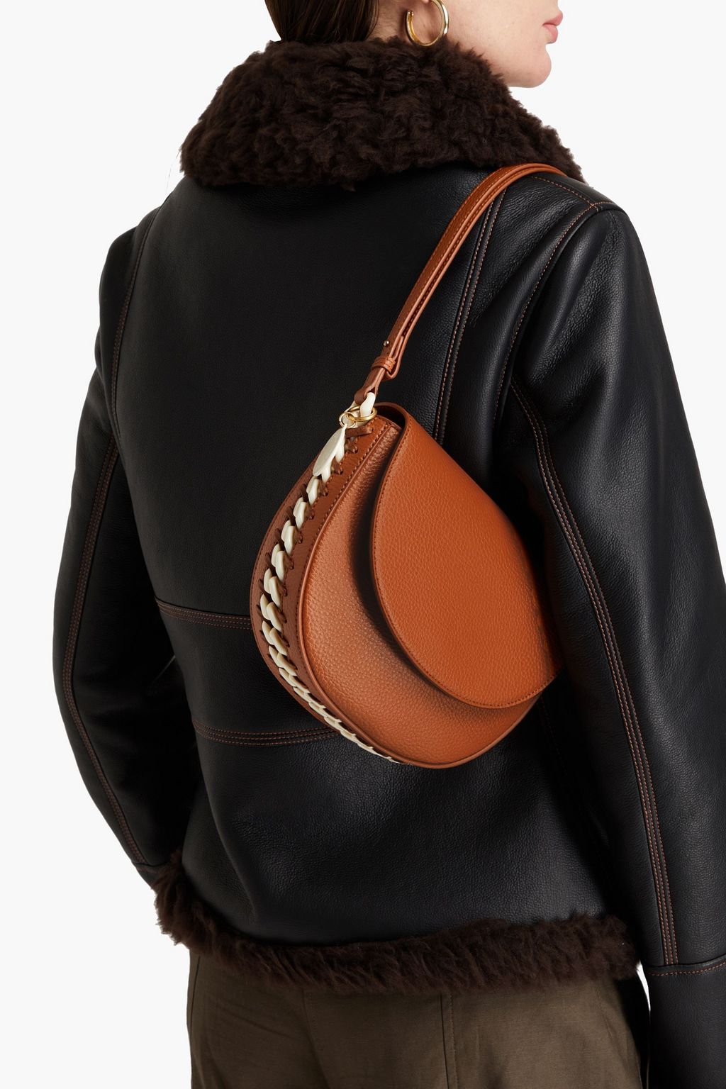 STELLA MCCARTNEY 프레임 인조 가죽 미디엄 숄더 백