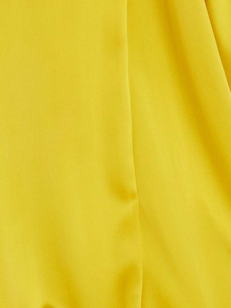 parvina cape-effect draped silk-satin gown