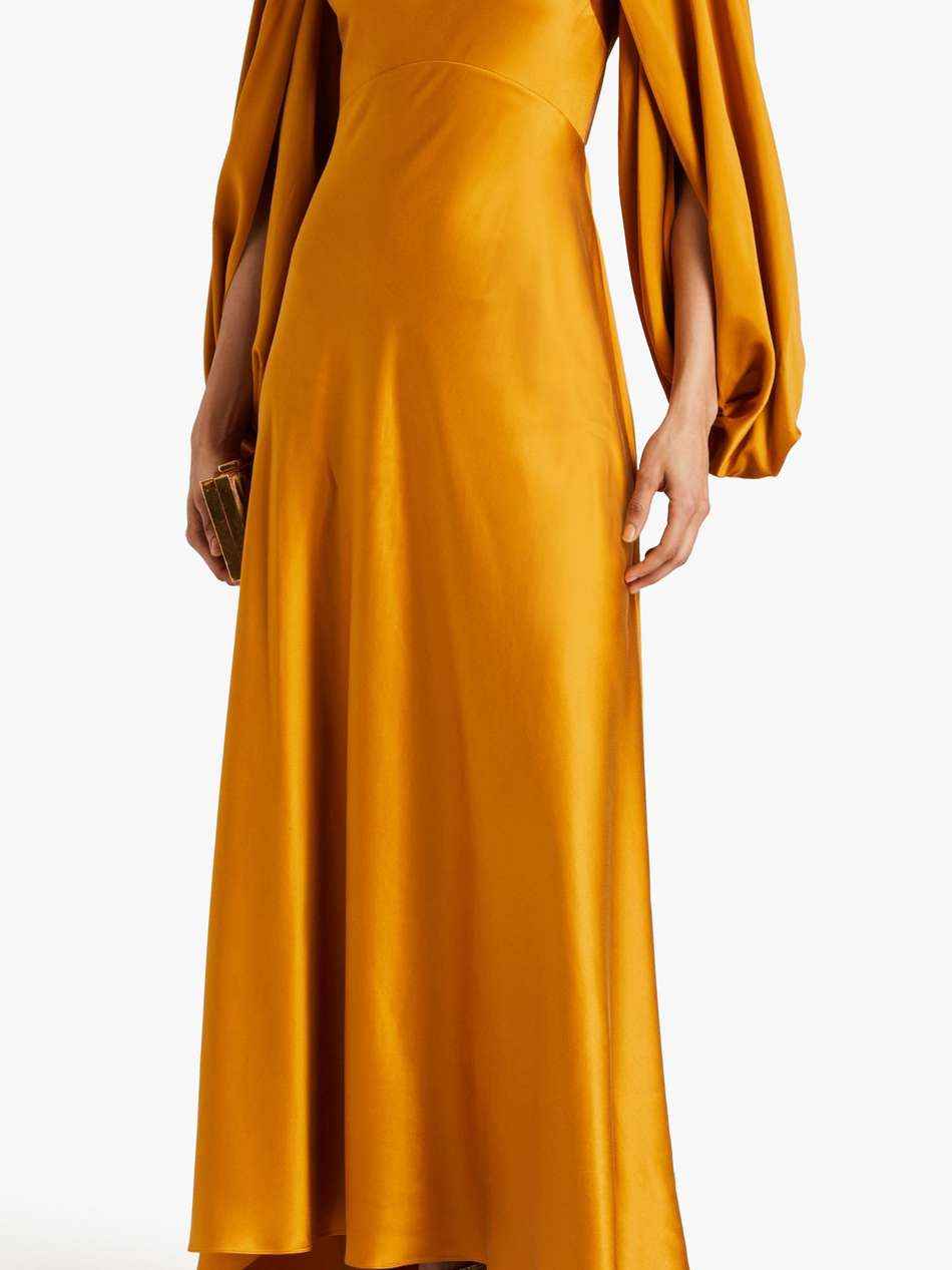 washed-silk maxi dress