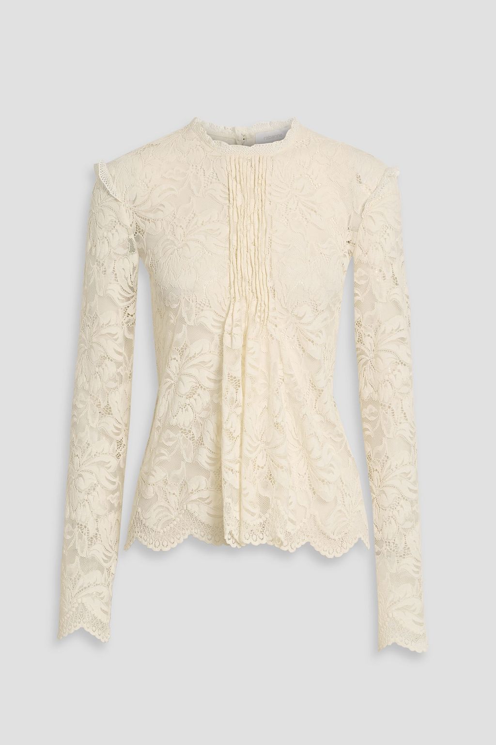 RABANNE Pintucked lace top | THE OUTNET